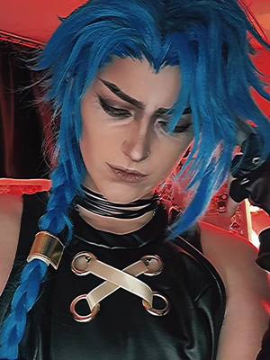 A post by @.ayoitslani on TikTok caption: My acting videos Never do well, my male jinx also be flopping😩 #malejinx  #jinxcosplay 