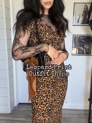 A post by @thefashionmess on TikTok caption: Leopard Looks 🖤🤎⛓️ meanwhile patiently waiting for the restock of the BUZZ leopard print docs! Tried linking everything on LTK! #leopardprint #outfitinspo #leopardprintoutfitideas 