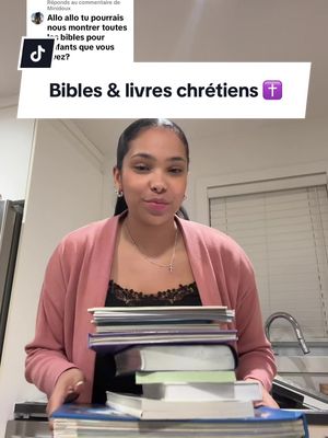 A post by @lovely_lou_yt on TikTok caption: Réponse à @Minidoux voilà quelques bibles et certains livres chrétiens pour les enfants 💕 #tiktokchretien #bible #livreschretiens 