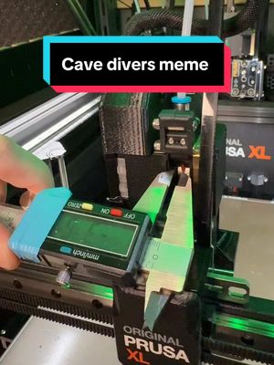 A post by @plastic3d on TikTok caption: Bro is the filament now😭🙏 #3dprinting #plastic3d #cavediving #cavedive #meme #memes