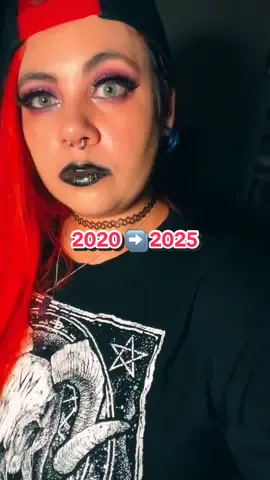 A post by @theonemusicmaniac on TikTok caption: The 2020➡️2025 jump is INSANE to me #foryou #fypツ #viral #morticiaaddams #addamsfamily #theaddamsfamily #fyp #valentine 
