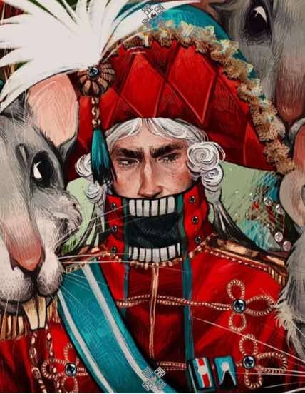 A post by @imsanlee on TikTok caption: kinda reminds me of caine humanization #thenutcracker #nutcracker #Art #fyp 
