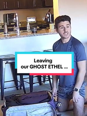 A post by @thebrandonrobert on TikTok caption: Our ghost #ethel is gonna be so upset about the Mr.Beast videos 😭 #homecamera 