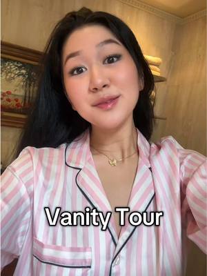 A post by @chloeabeth4545 on TikTok caption: Vanity tour & my perfume/beauty favs✨✨✨ #vanitytour #perfumetok #luxury #girls #essentials #creatorsearchinsights 