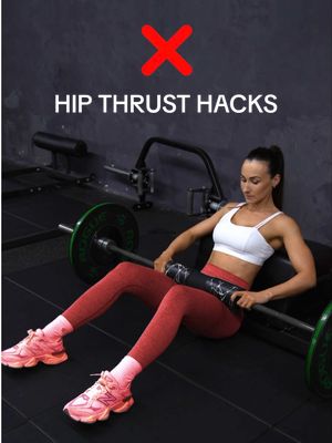 A post by @lisafiitt on TikTok caption: My top tips for the hip thrust! ✨ Save this one for your next session 🫶🏼 1. Use a barbell pad to protect those hips and avoid discomfort!  2. Sit close to your bench, the edge should rest just under your shoulder blades. 3. Ensure you are extending through the hips, not through the back 4. Don’t over extend at the hip and let your head fall back, keep your chin slightly tucked down. Let me know if you found this helpful 🤗 #hipthrust #gymtips #fitnesstips #fitness #gym #FitTok #GymTok 