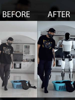 A post by @dannero on TikTok caption: Making of my last Tesla video… #makingof #behindthescene #tesla #teslaoptimus #optimus #elonmusk #tutorial #edit #vfx #greenscreenvideo 