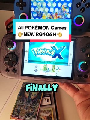 A post by @christranshop on TikTok caption: Replying to @userrmw2597 All PRE-loaded #pokemongames #Rg406H comes with 42k+ pre-loaded games. It's the best emulator to play #ps2 #GameCube #3ds #nds games perfect gift for someone who grew up playing old school video games. And you can always download more games for free let me know if you have any questions or games you need me to look up #retrogaming #gaming #emulator #90skids #nostalgia #nostalgic #videogames #handheld #gamingconsole #anbernicRgCube #rg40xxH #giftideas #guygifts #bdaygift #holidaygift #bestgift #anbernicrg406h 