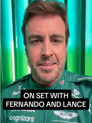 A post by @puma on TikTok caption: Reactions of Nando and Lance on the new 2025 overalls 🫡 #PUMA #Motorsport #AstonMartinF1 #AstonMartin #FernandoAlonso #LanceStroll @Fernando Alonso @Aston Martin Aramco F1 Team 