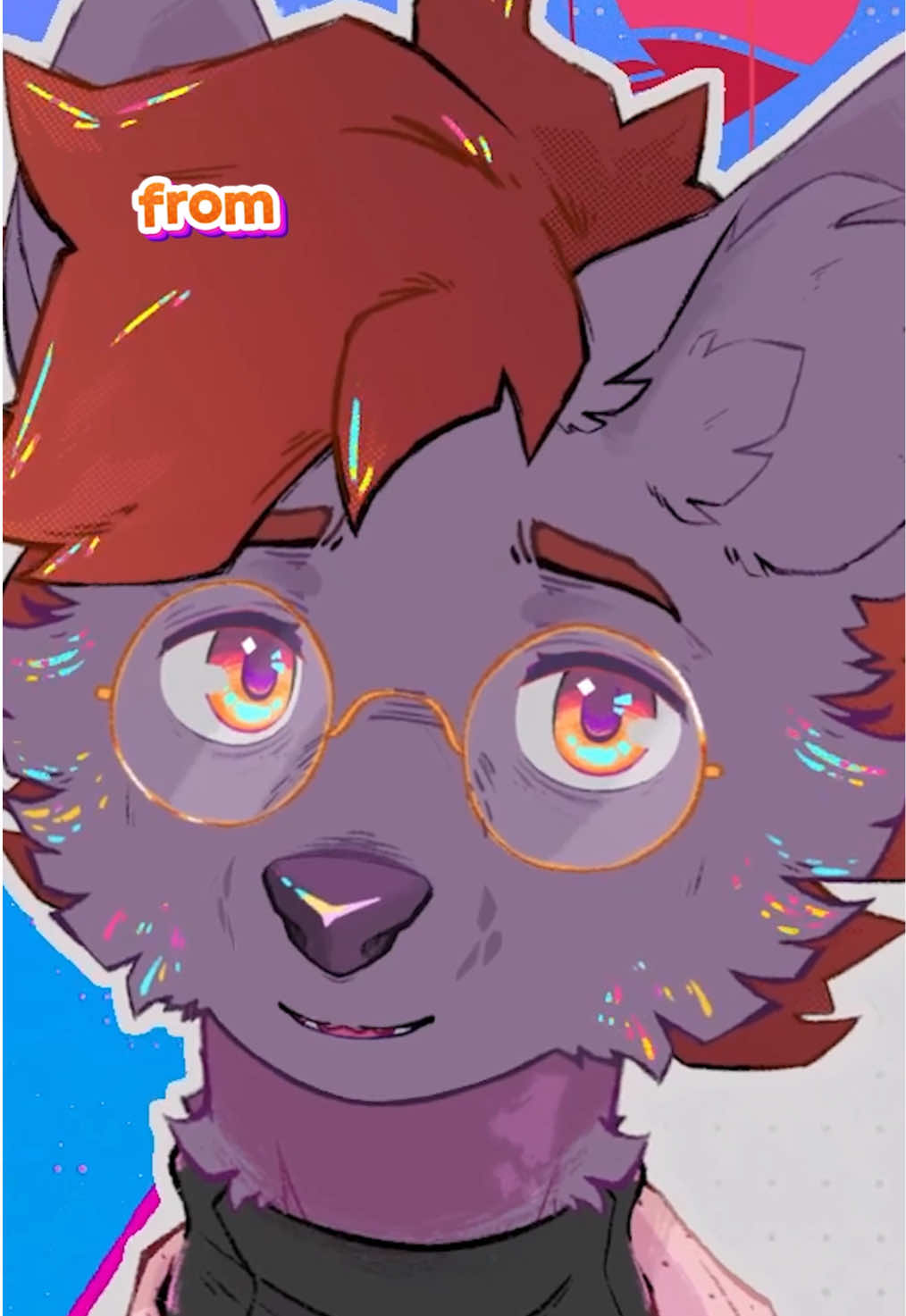 A post by @andre_moraph on TikTok caption: A Kiss to save me? 🥺 #Furry #VTuber 