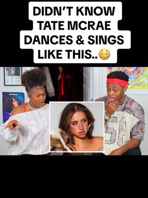 A post by @terryandkaniyia on TikTok caption: Terry was speechless🤣 the hook was so catchy 🔥😩 @tate mcrae should we react to her album??👀 #tatemcrae #sportscar #reaction #pop #sabrinacarpenter #charliexcx #dance #singing #dancer 