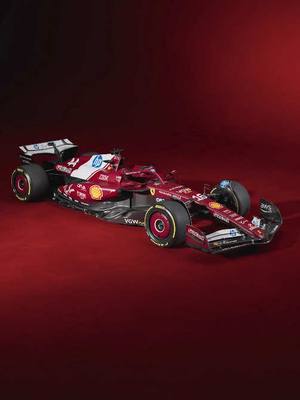 A post by @ferrari on TikTok caption: Here from the beginning. Please welcome the SF-25!