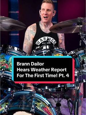 A post by @drumeoofficial on TikTok caption: Mastodon’s Brann Dailor Hears Weather Report For The First Time! Pt. 4 Join us as Mastodon’s Brann Dailor takes on the challenge of crafting a drum part on the spot after hearing it for the first time. How will he interpret Weather Report’s intricate grooves and unconventional song structures?  How does he break down their unique rhythms and phrasing in real time? Head over to the Drumeo channel to watch the full video with Brann Dailor! 🎬 #brann_dailor #mastodon #drummer #weatherreportband #jazzfusion #joezawinul #wayneshorter #jacopastorius #miroslavvitous #heavyweather #birdland #jazzlegends #fusionjazz#drummersoftiktok #drumtok 