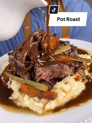 A post by @chefkeysh on TikTok caption: I made pot roast four times in the past week for this video because I was trying to perfect the recipe, and here's what I learned. First, season the chuck heavily! It's really all you need to do. I kept making it too salty by over-seasoning the liquid until it passed the "taste test" before braising. But as it cooks, the salt concentrates and can become overpowering. So, my advice: You can always add more salt, but you can't take it out. Season generously, and when it's time to reduce your sauce, adjust the seasonings as you see fit. For me, the way I made it is very close to perfect. #chefkeysh