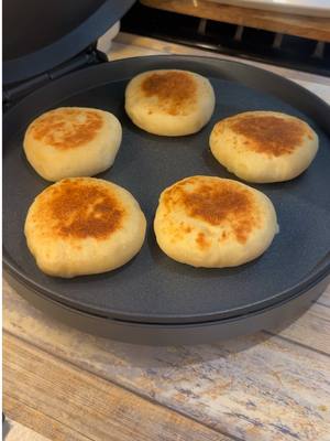 A post by @yemircan on TikTok caption: I had a mini pancake maker and I mostly use it for making these little buns stuffed with cream cheese one at a time. But I found this electric everything maker & pizza oven and can make up to 8 pieces at once! 