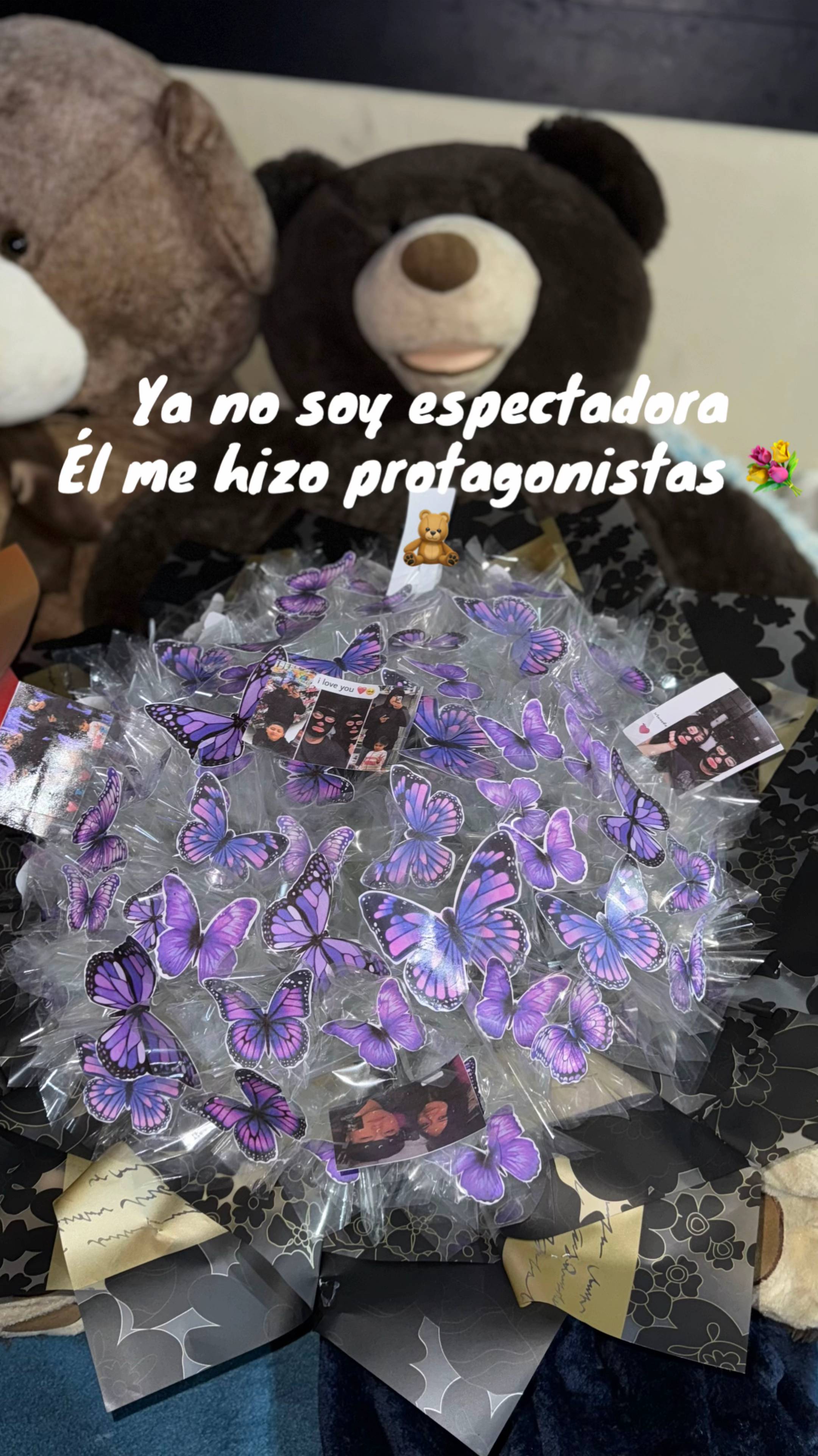 A post by @fernandaaf97 on TikTok caption: #yanosoyespectadora #soyprotagonista #elmehizoprotagonista🥺✨🥰 #minovio #minovioyyo #solotuyyo #fypシ゚ #ydescubriloquesignificaunarosa #rosaseternas #peluches @Guillermo Prado 