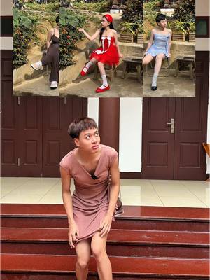 A post by @khaicakhia99 on TikTok caption: Hướng dẫn đu trend váy hồng đang hot nhất Thế giới #khaicakhia 