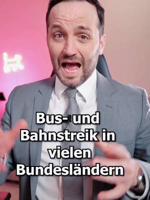 A post by @herranwalt on TikTok caption: Am Freitag streiken Bus und Bahn in diesen Bundesländern #1minutejura #nachrichten #lernenmittiktok 