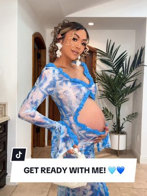 A post by @lianev on TikTok caption: Get ready with me 💙🩵 PRODUCT DETAILS @dominiquecosmetics Cooling blue primer  @toofaced Born This Way Multi Use Concealer for foundation & concealer @hudabeauty liquid blush “Ube Cream” & Setting Powder @artistcotoure Supreme eyeshaddow pallet @ys|beauty All hours hyper bronzer @maccosmetics Studio Fix Powder NC42 @anastasiabeverlyhills Dip brow & Brow Powder Duo ‘medium brown’ @loraccosmetics Hustle and Glow” Bronze & Highlight @rarebeauty mascara @maccosmetics lip liner “Cork”  @artistcouture “Modern Nude” lipstick @rarebeauty “Humble” lipstick @covergirl Yummy Plumper “it’s good outside” @onesize Setting Spray @sallybeauty HeatMaster Chrome 3/8 Inch Curling Iron  @tresemme Extra Hold Hairspray 