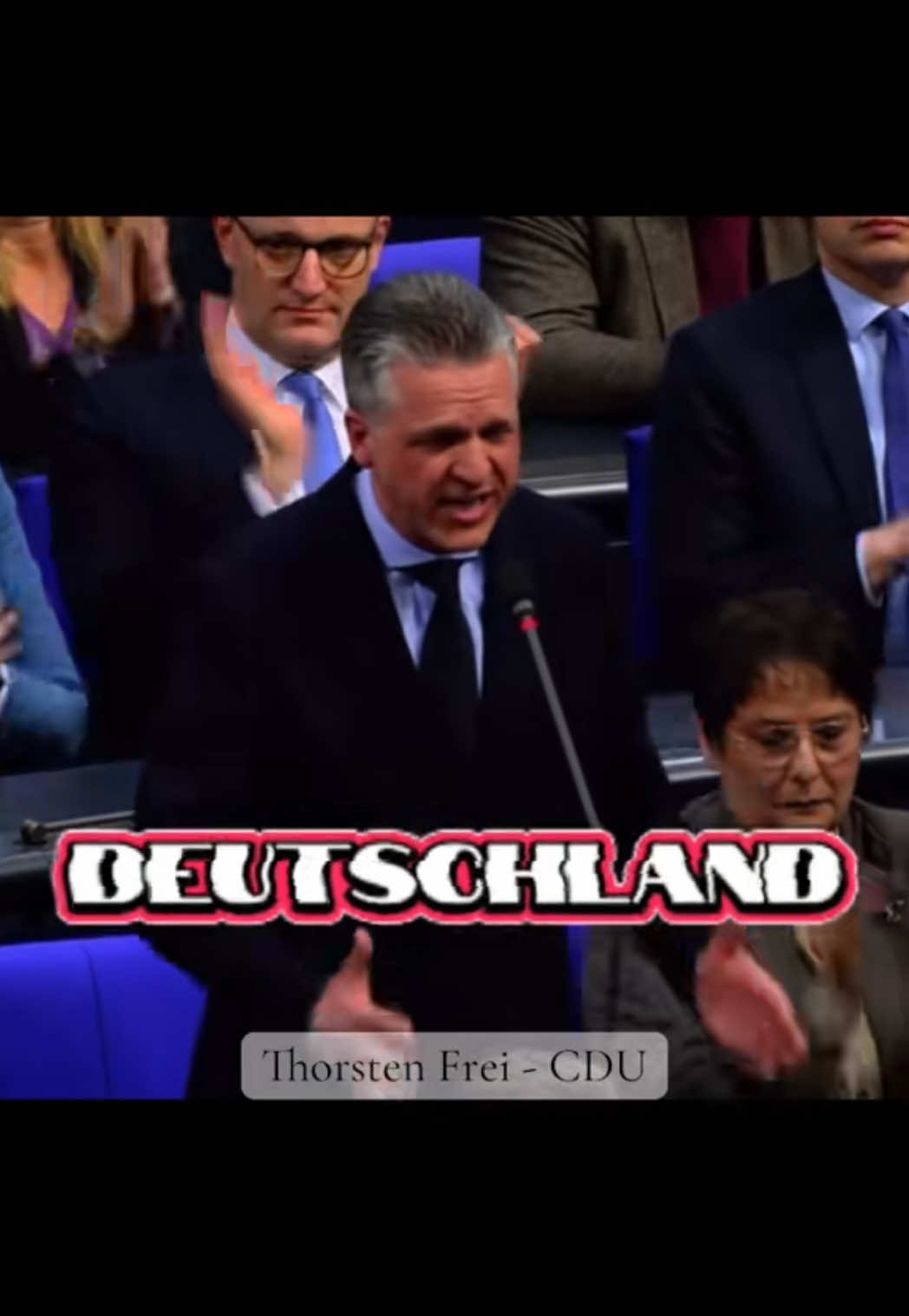 A post by @ on TikTok caption: Grüne wollen keine Begrenzung der Migration! #fyp #tiktokdeutschland #fürdich #fürdichpage #bundestag #merz #bundestagswahl #grüne#cdu #afd #spd #migration #deutschland #wahl #politik #btw 