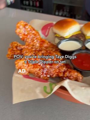 A post by @tiktoktaye on TikTok caption: #ad the triple dipper from @Chili’s Grill & Bar is GOATED   I'll be Home for National Margarita Day premieres TONIGHT on @LifetimeTV 