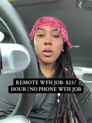 A post by @therealwfhcali on TikTok caption: $25/hour remote wfh job and no phone wfh job  #workfromhome #workfromhomejobs #wfhjobs #wfh #wfhlife #remotework #remotejobs #greenscreensticker 