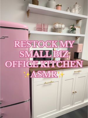 A post by @stardustbyallie on TikTok caption: SMALL BIZ OFFICE KITCHEN RESTOCK ASMR✨🩷🫶🏼 #SmallBusiness #smallbiz #restock #asmr #restockasmr #smallbusinessasmr #office #kitchenrestock #aestheticasmr #aestheticrestock 