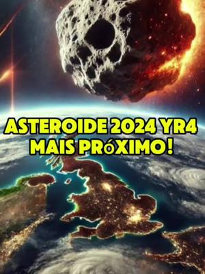 A post by @motivados_a_vencer on TikTok caption: Asteroide 2024 YR4  aumentou as chances de colidir com a terra! #asteroide  #ONU  #NASA  #planetaterra  #destruição  #fimdomundo