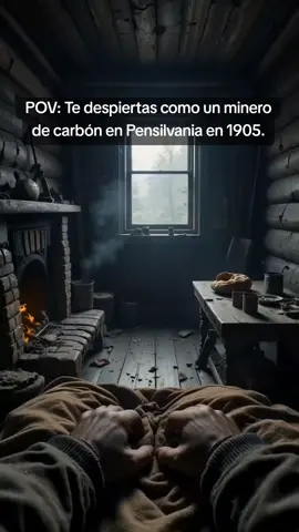 A post by @cuentosinfantiles2207 on TikTok caption: POV: you wake up as a coal miner in Pennsylvania 1905 #pennsylvania #Ai #Film #cinematic #history #learnontiktok #history #story #truestory #misterio #mistery 