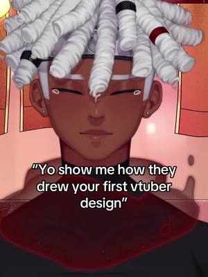 A post by @kishinshinobi on TikTok caption: The artist had me lookin like Frylock😭 NOT how I wanted my locks looking lmao #fyp #vtuber #vtuberclips #anime #animeboy 