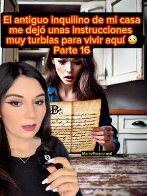 A post by @marijoparanormal on TikTok caption: Parte 16 instrucciones del inquilino 😳 Sofi tiene que descubrir quien NO estuvo a salvo despues del ataque de Alberto #parte16 #reddit #🤯 #inquilino #redditespañol #marijoparanormal #redditstories #español #historias #historiasdeterror #storytime #redditenespañol #relatosdereddit #sobrenatural