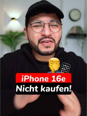 A post by @tiktoktechnik on TikTok caption: 🙅‍♂️❌ Nein, einfach NEIN! Das neue iPhone 16e würde ich NICHT kaufen. Apple hat gestern das neue iPhone 16e vorgestellt. #iphone16e 