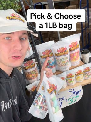 A post by @candeezeco on TikTok caption: If you want to pick your own XXL bag, then just join our live stream! They are selling out fast! #candeeze #freezedriedcandy #SmallBusiness 