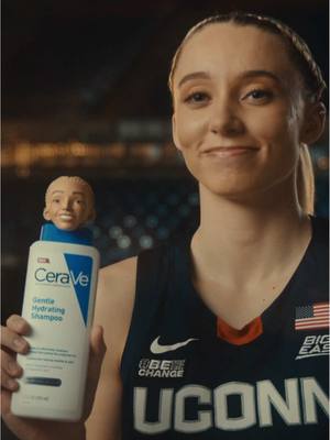 A post by @paigebueckers on TikTok caption: Being a Head of CeraVe has its perks 😉 Nod yes if you like my new @CeraVe Gentle Hydrating Shampoo Bottleheads! #CeraVePartner