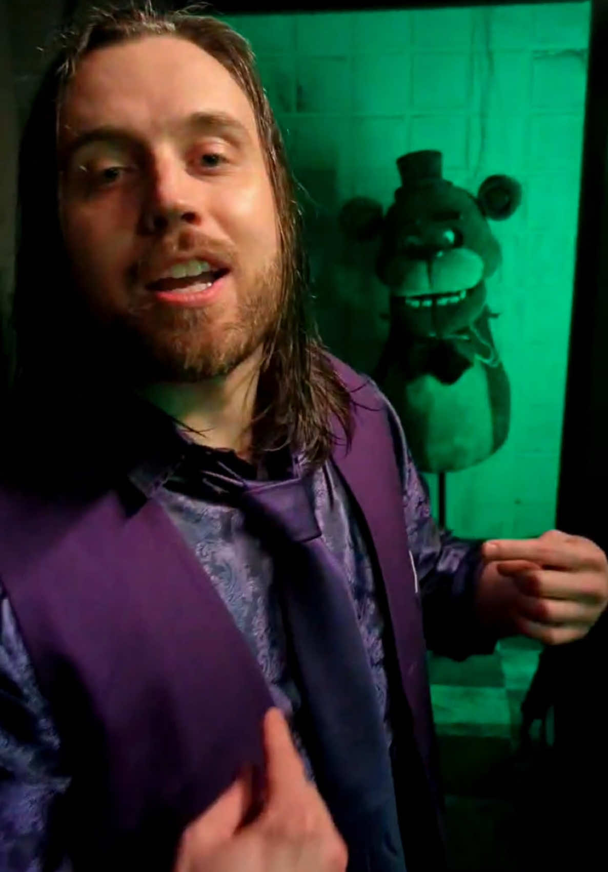 A post by @daregularsauce on TikTok caption: Me if FNaF 3 was real and I saw Springtrap (Ft.@JT Music )  #musicvideo #fnaf #springtrap #williamafton #animatronic #cosplay #fnaf3  #fnafmovie #fivenightsatfreddys 