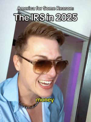 A post by @denvermcquaid on TikTok caption: somehow paying more than Elon still #irs #taxes #comedyskit #2025 #trump 