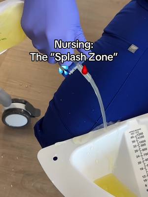 A post by @nurseinthemakingkristine on TikTok caption: Nursing is guaranteed to get messy! 💦🩸 What’s the worst spill you experienced in the hospital? Grab your first pair of @fableticsscrubs for only $19 with a VIP signup! L!nk in BI0 #FableticsAmbassador #Fableticskeepsitdry #nursing #nursingschool #studentnurse #nursingbelike