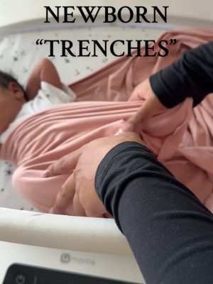 A post by @kileroux on TikTok caption: I’m enjoying the newborn “trenches” lowkey 😅 #foryou #MomsofTikTok #postpartum #girlmom #momlife #SelfCare 