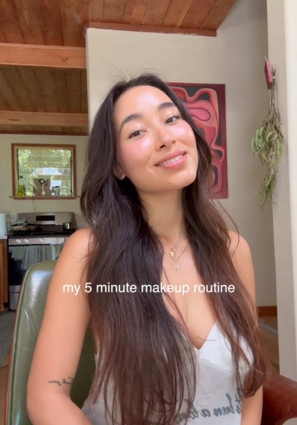 A post by @yaknowme_hitomi222 on TikTok caption: I love the idea of skincare > makeup But on the off days this is my routine, thank you @pacificabeauty hydrodew for the perfect base. Some things keeping my skin happy are: ⁃ Regulating my gut health ⁃ A tbsp of apple cider vinegar in water/ day ⁃ Once a week rice water masks (rice water & aloe) ⁃ Braiding my oily hair at night ⁃ Kind self talk! ⁃ Oil cleansing every night ⁃ Keeping skincare Super simple #PacificaPartner