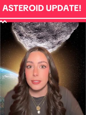 A post by @astro_alexandra on TikTok caption: Feb 20, 2025: NASA’s Asteroid impact probability update for 2024 YR4 #space #astronomy #nasa #asteroid #news 