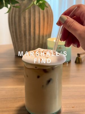 A post by @homewithhellen on TikTok caption: The perfect jar glasses for your  iced coffee. You can’t beat the price! ☕️🧊✨  @Marshalls  #shopwithme #marshalls #marshallsfind #marshallsfinds #viral #viralglasscup #glasscup #cutecup #icedcoffee #coffeetok #neutralhome #homedecor 