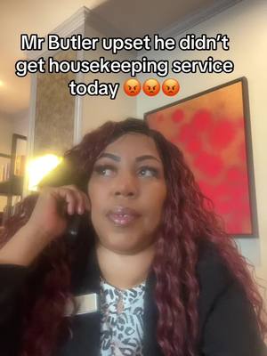 A post by @sheritayoung50 on TikTok caption: Sorry Mr. Butler I don’t do housekeeping.. 😳#fyp #fy #hotel #guest #upset #no #housekeeping #rude do it yourself…