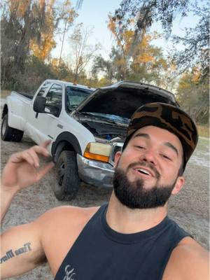 A post by @funbucketkustoms on TikTok caption: Why my super duty broke down…                                             #funbucketkustoms #fbk #kustom #f350 #superduty #7tree #6speed #powerstroke #imovecarsmf #floridatoys 