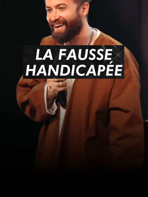 A post by @ninoarial on TikTok caption: Une fausse handicapée 🎟️ En spectacle à Paris et dans toute la France 🎟️  C’est quoi la meilleure excuse pour pas aller au boulot ?  🎥 @ryanharris_rh @_angelinahz_  Outfit : @ceucle  #standup #humour #humoriste #impro #spectacle #standupcomedy #comedy #couple #ninoarial #mariage