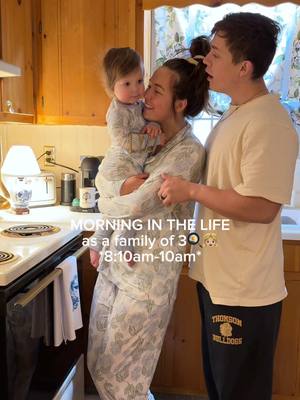 A post by @taylorrandsoph on TikTok caption: The BEST kind of mornings😍🥹 #taylorandsoph #family #morningroutine #marriage #parents #bloompartner @Bloom Nutrition 