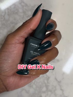 A post by @makeupshayla on TikTok caption: In my nail tech era 💅🏾 DIY Gel X nails at home. It takes a little longer than going to the nail salon but I love doing them myself. #nails #gelxnails #diynails #DIY #gelx 