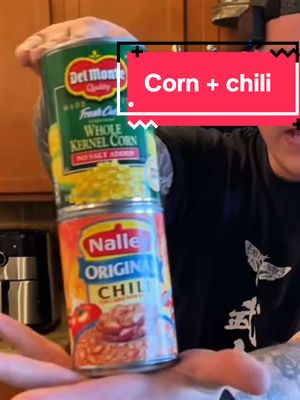 A post by @datrashmaaan on TikTok caption: Replying to @camacho_721 corn in chili!?!? #bringbackboydinner #trashsalad 