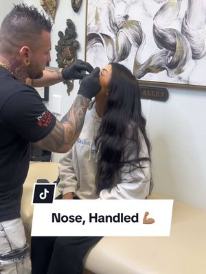A post by @bearbeastmode on TikTok caption: 🫣Lemme check this out RQ🤣 #nose #Nosepiercing #pierced #piercings #piercing #fyp #foryoupage 