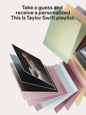 A post by @taylornation on TikTok caption: We can read your mind and tell you which era you’re in! Pass this test and get your very own personalized #ThisIsTaylorSwift playlist only on @Spotify mobile! 💚💛💜♥️🩵🖤🩷🩶🤎💙🤍