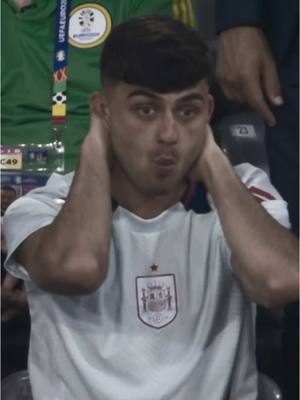 A post by @euro2024 on TikTok caption: Pedri’s reaction 😱 #LamineYamal #Pedri #Spain #EURO2024 