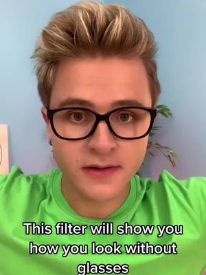 A post by @123go.kevin on TikTok caption: When you "use a filter" to see how you look without glasses… but it’s just a trick! 😆🤣 Who’s falling for it?! #PrankTime #FilterFail #NoGlassesLook #Gotcha #LOL #ComedyGold#Trending #foryoupage
